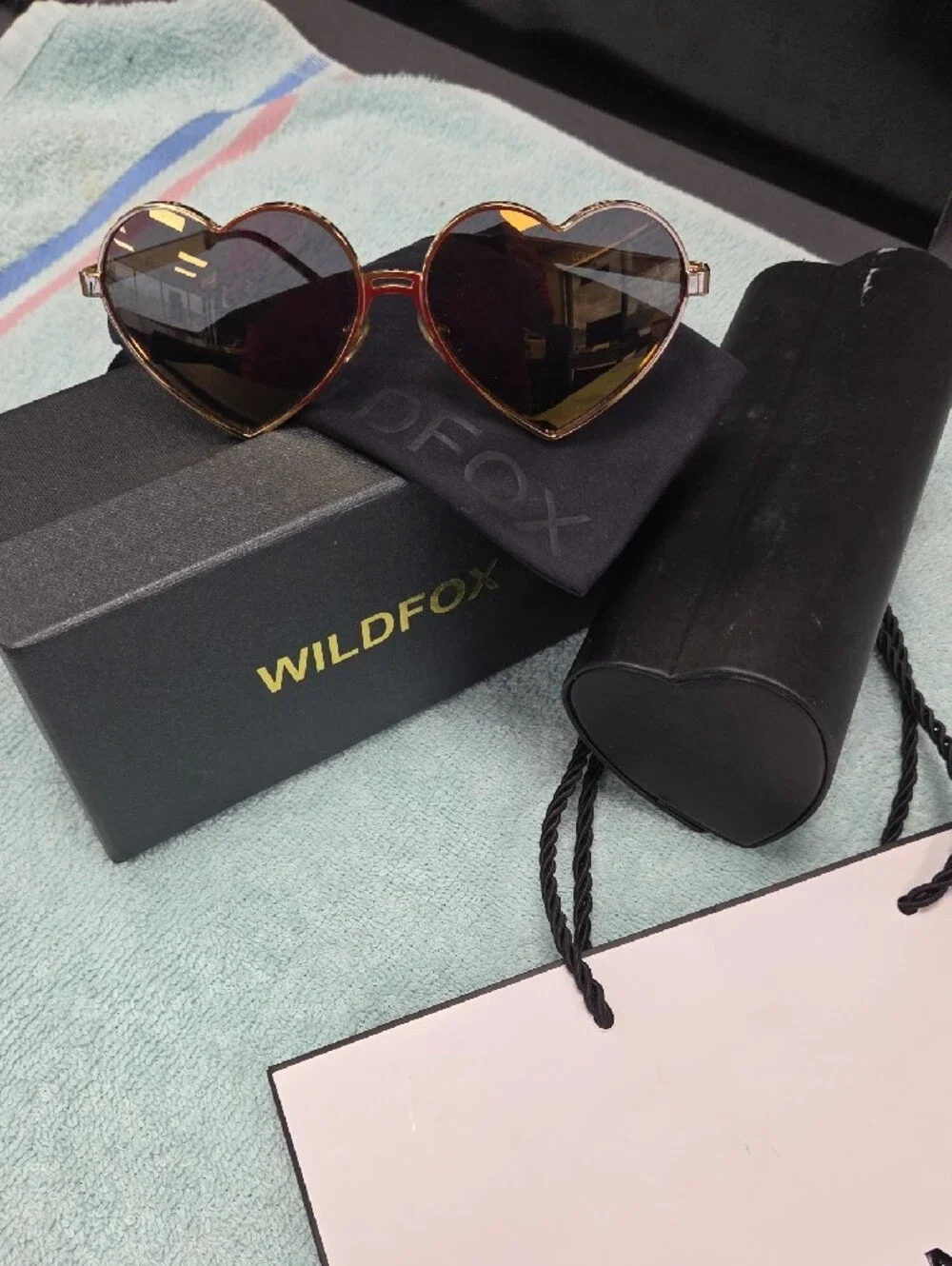 Wildfox Lolita Gold Heart-Shaped Sunglasses